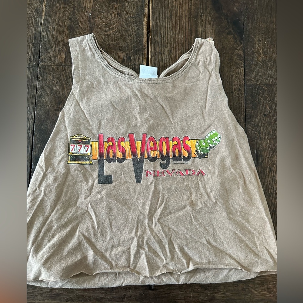 VINTAGE distressed cropped tank